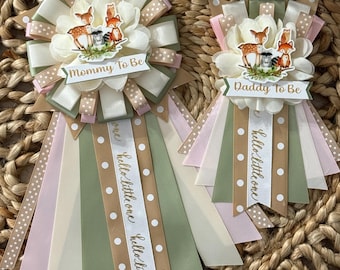 Baby in Bloom Corsage Set: Floral Baby Shower Pins, Mommy  display picture 3