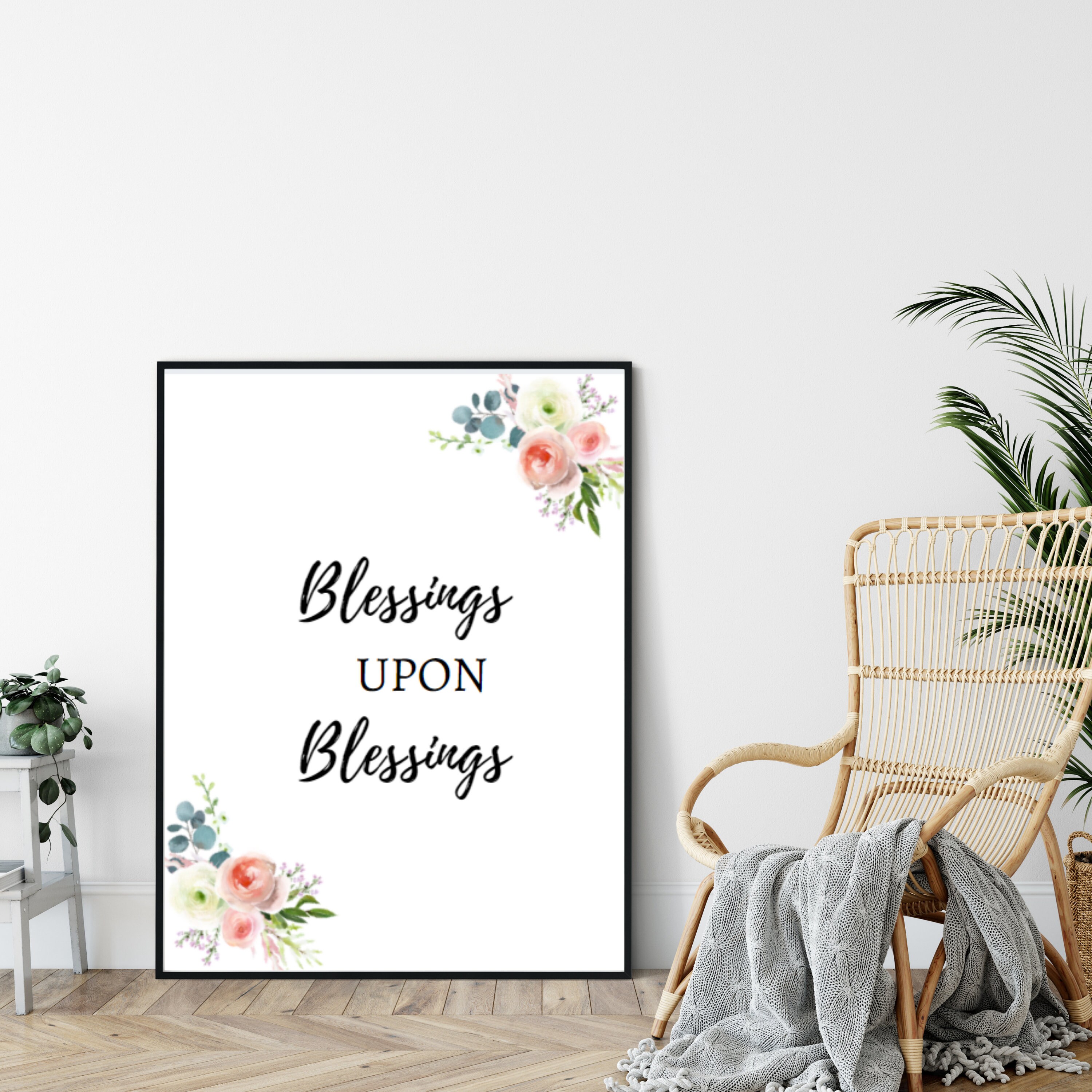 Blessings upon Blessings Print Scripture Print Printable Etsy