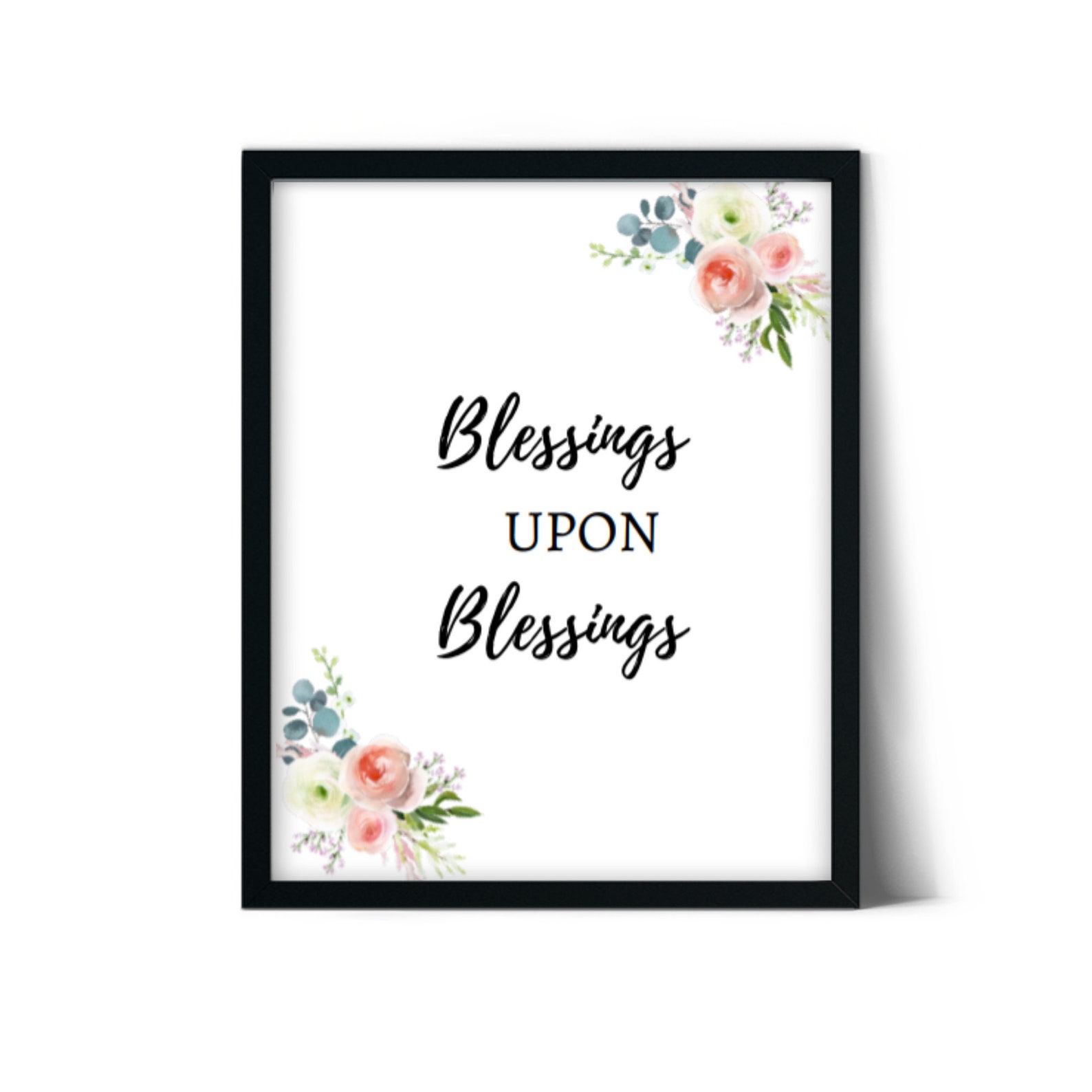 Blessings upon Blessings Print Scripture Print Printable Etsy