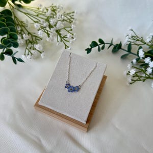 Real Forget Me Not Flower Necklace – Silver or Gold – Pressed Flower Jewelry, Botanical Resin Pendant, Dainty Floral Necklace, Nature Gift