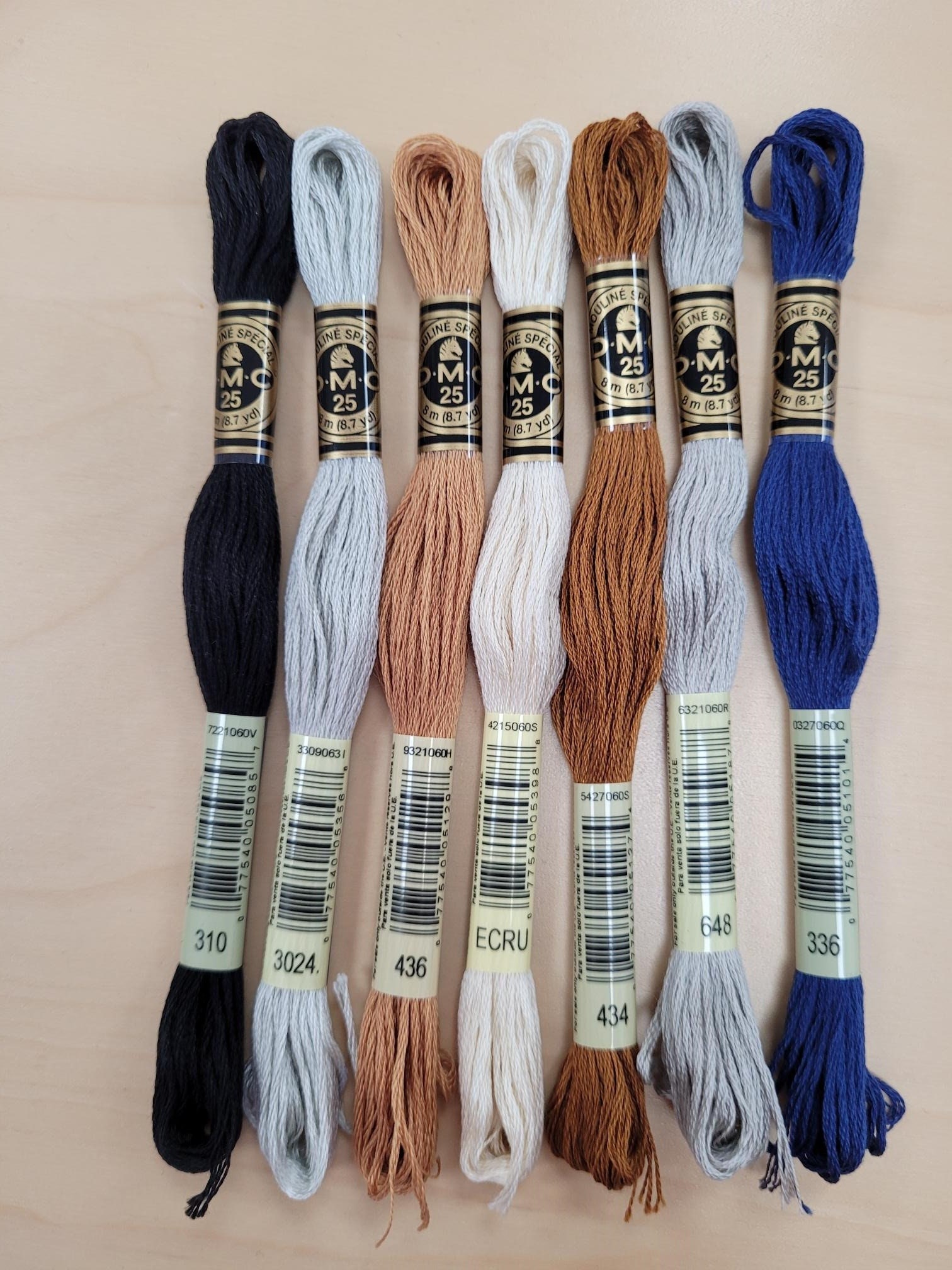 DMC EMBROIDERY Floss Various Colours 310 336 434 436 Etsy