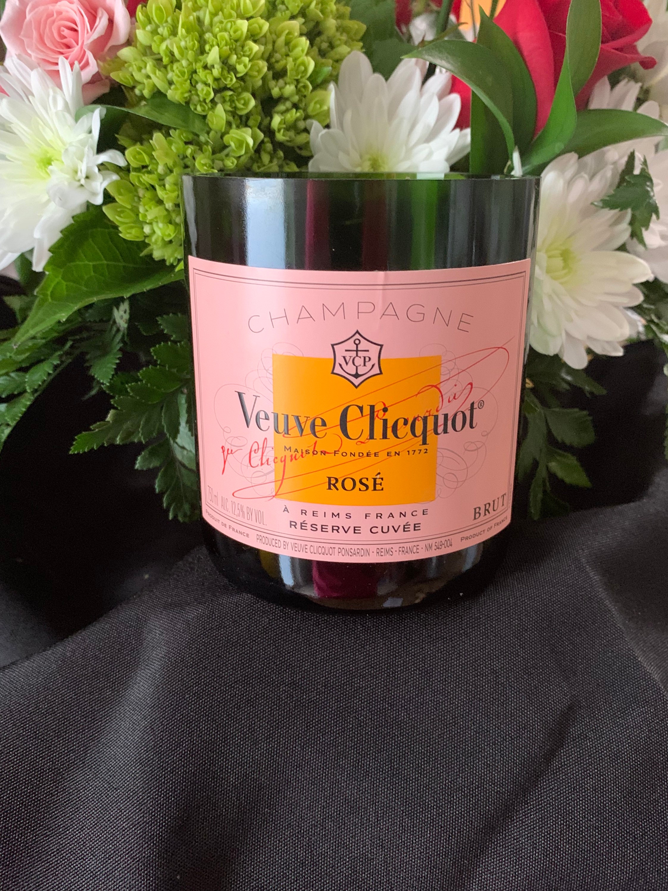 Veuve Clicquot Soy Wax Candle Repourposed Upcycled Champagne Wine