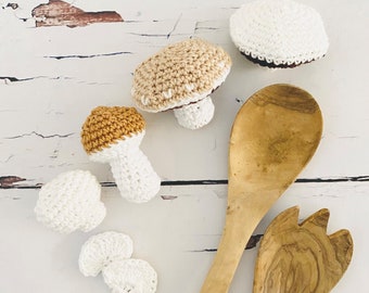 Crochet Mushroom Pattern/ Mushroom Pattern/ Crochet Food Pattern/ Toy Food Pattern