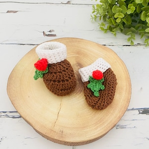 Weihnachten Booties Muster / Baby Booties Häkelmuster / Booties Muster / häkeln Booties Muster / Christmas Pudding