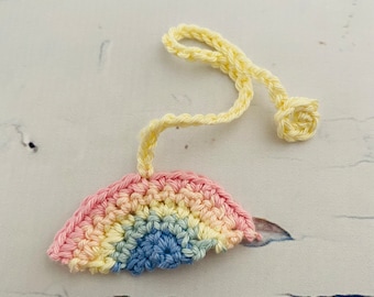Rainbow Cord Tie Pattern/ Crochet Cord Tie Pattern/ Crochet Pattern/ Baby Cord Tie Pattern