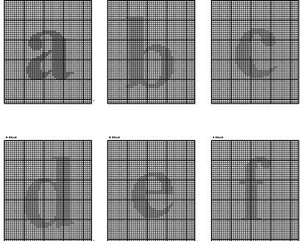 crochet letter chart etsy