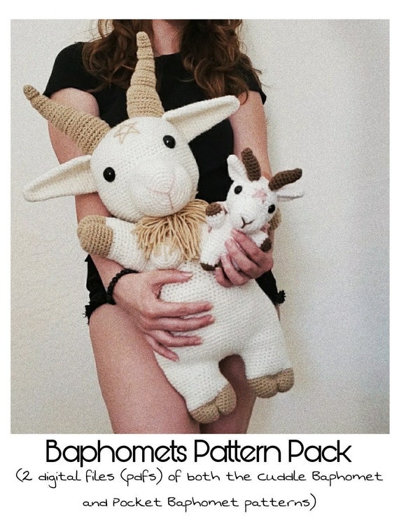 The Baphomets Pattern Pack / Both Cuddle Baphomet and Pocket Baphomet / Crochet Baphomet