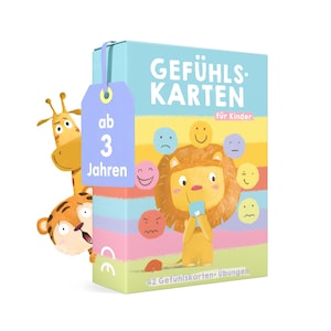 42 Gefühlskarten für Kinder - Ab 3 Jahren - Emotionskarten mit Übungen - Bildkarten Gefühle - Stimmungskarten - Gesprächskarten - TWIVEE