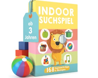 Indoor Schatzsuche Karten für Kinder - Finde Es Suchspiel - Spiele ab 3, 4, 5, 6, 7, 8, 9 Jahren - Entdeckerkarten Kinder - Gefunden