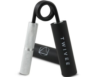 Fingerhantel für maximale Griffkraft - Unterarmtrainer mit Griffpolster und Tasche - Gripper aus gehärtetem Stahl und Aluminium Handtrainer