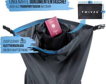 TWIVEE - 2 in 1 Rucksack Schutzhülle und Regenschutz - Flight Cover für Backpack - Flugzeug - Überzug in Flexibler Größe - 60 bis 110 Liter TWIVEE - 2 in 1 Rucksack Schutzhülle und Regenschutz - Flight Cover für Backpack - Flugzeug - Überzug in Flexibler Größe - 60 bis 110 Liter