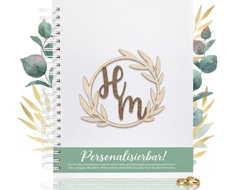 Personalisiert - Der große Hochzeitsplaner - Wedding Planner - deutsch - über 200 Seiten - Organizer mit Kalender - Buch zur Hochzeit