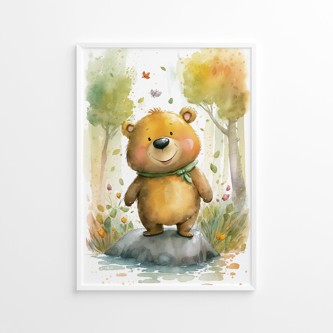 Immagini Animali Foresta Set Di Poster Per Cameretta Motivo