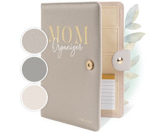 TWIVEE - Mutterpasshülle (MOM) - Organizer mit Magnetverschluss - Deutscher Mutterpass - Mutter-Kind-Pass inkl. Notizblock