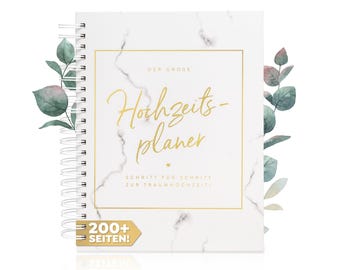 TWIVEE - Der große Hochzeitsplaner - Wedding Planner - deutsch - über 200 Seiten - Organizer mit Kalender - Buch zur Hochzeit - Geschenk