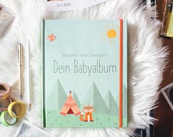 Babyalbum 1. Jahr, Mein erstes Jahr, Erinnerungsbuch, Babybuch, Fotoalbum, Babytagebuch, Geschenk Geburt, Babyalbum Junge Mädchen,