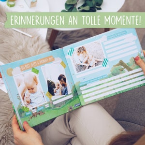 TWIVEE Babyalbum Babybuch zum Eintragen Mädchen und Jungen Baby Erinnerungsbuch für das erste Jahr Koala Design Bild 5