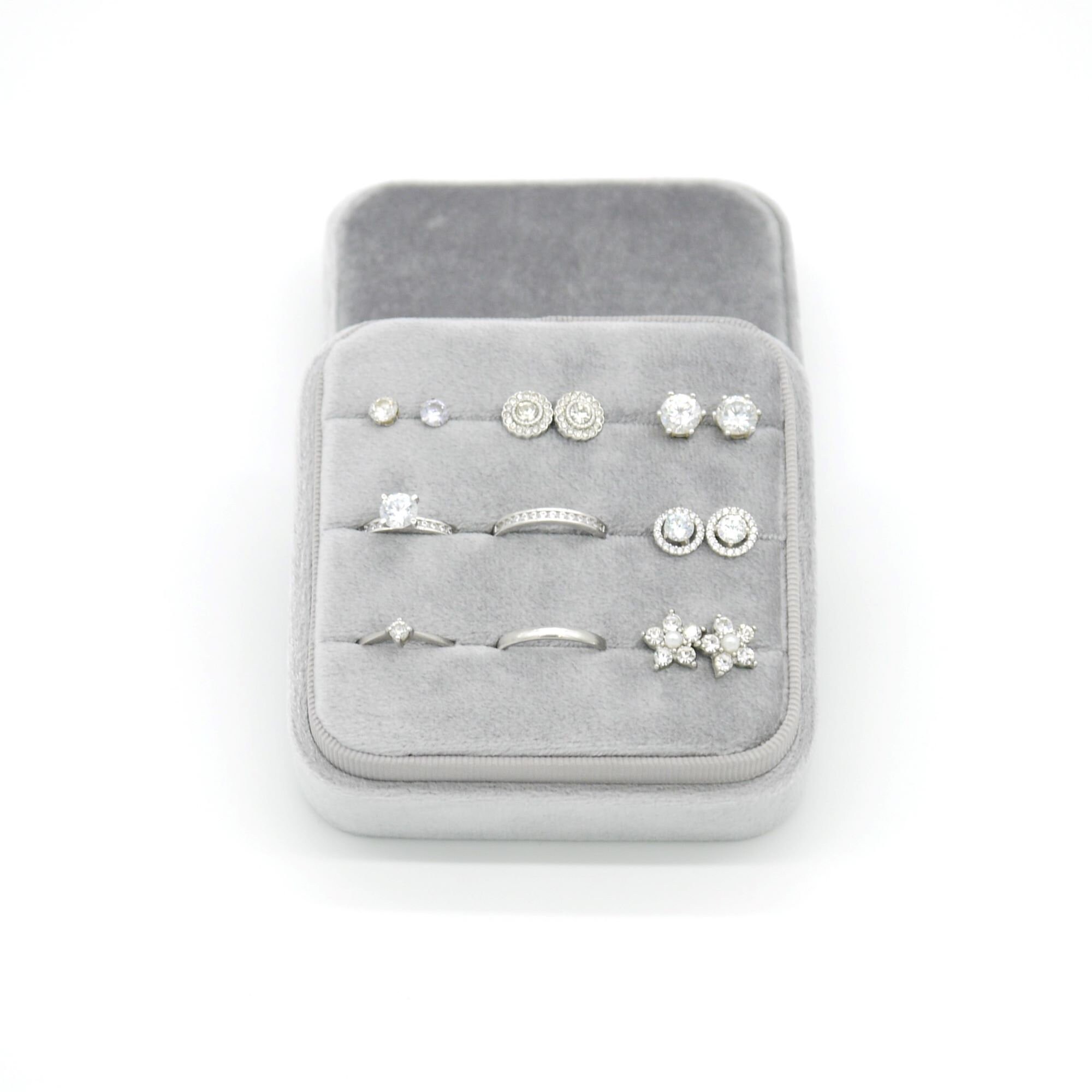 Velvet Jewellery Box Grey Ring Box Earring Box Cufflink - Etsy UK