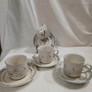 Vintage International Marmalade Gans Tassen und Untertassen 4er-Set