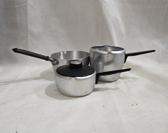 Juego de 3 juguetes de aluminio vintage