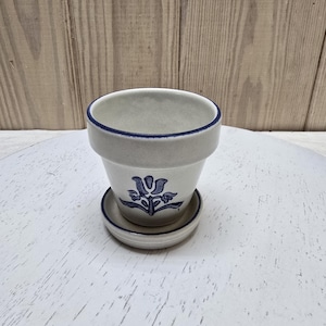Vintage Pfaltzgraff aardewerk Yorktowne plantenbak van 10 cm.