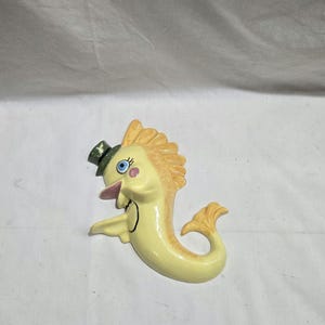 Vintage Fish Under the Sea Chalkware Wall Art