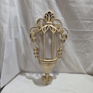 Porta-flores de parede vintage dourado Homco Syroco Burwood Home Interiors Regency