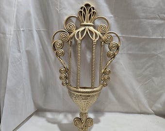 Vintage Gold Homco Syroco Burwood Home Interiors Regency Wall Flower Pocket