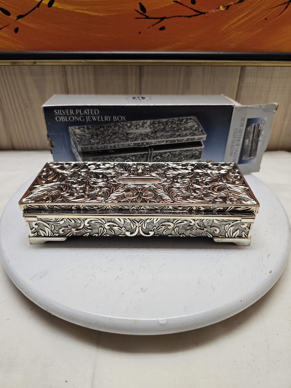 Vintage NIB Godinger Silver Jewelry Ring Box