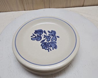 4 platos vintage de gres Pfaltzgraff Yorktowne de 7 pulgadas