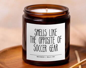 Soccer Coach Gift, Coach Appreciation Gift, Soccer Mom Gift, Coach Thank you, Funny Gift for Coach, Soccer Candle, Soccer Lover Gift