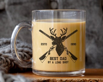 Best Dad by a long shot, Custom Dad Mug, Hunting Gift from kids, Funny Fathers Day Mug, new Dad announcement, Hunting lover,Dad birthday mug