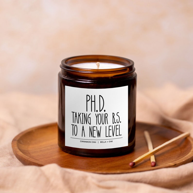 PHD Graduation Gift Candle