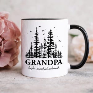 Custom Grandpa Mug with grandkids names, Fathers Day Gift, Papa Birthday gift, Personalized gift for Gramps, Pawpaw mug, Custom Papa mug zdjęcie 5