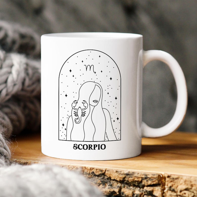 Scorpio Birthday Mug, Scorpio Zodiac Gift, October Birthday, November Birthday, Horoscope Mug,Astrology Mug,Scorpio Gift,Scorpio Mug for her image 5