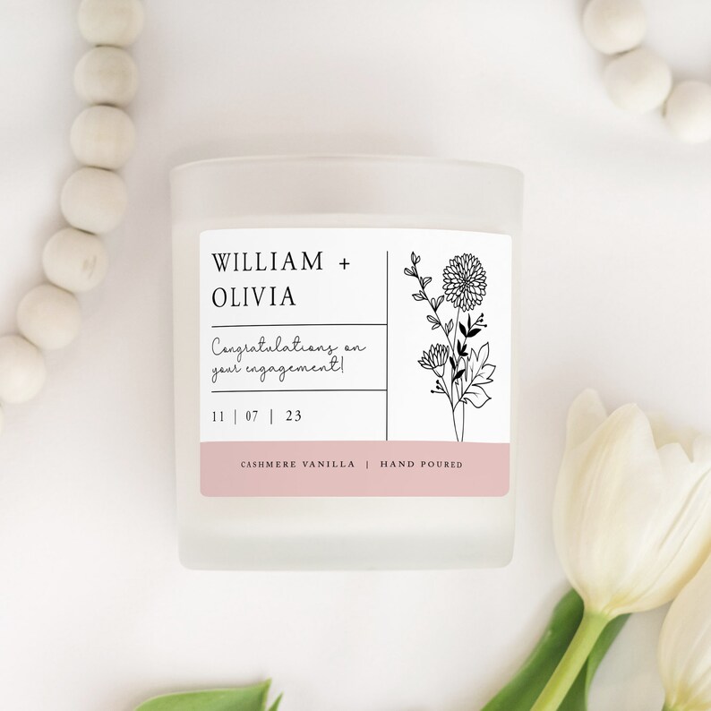 Engagement Candle, Engagement presents, Engagement Gift, Newly engaged, mr and mrs gifts, Bridal Shower Gift, Wedding Gift, Bridal Gift zdjęcie 6