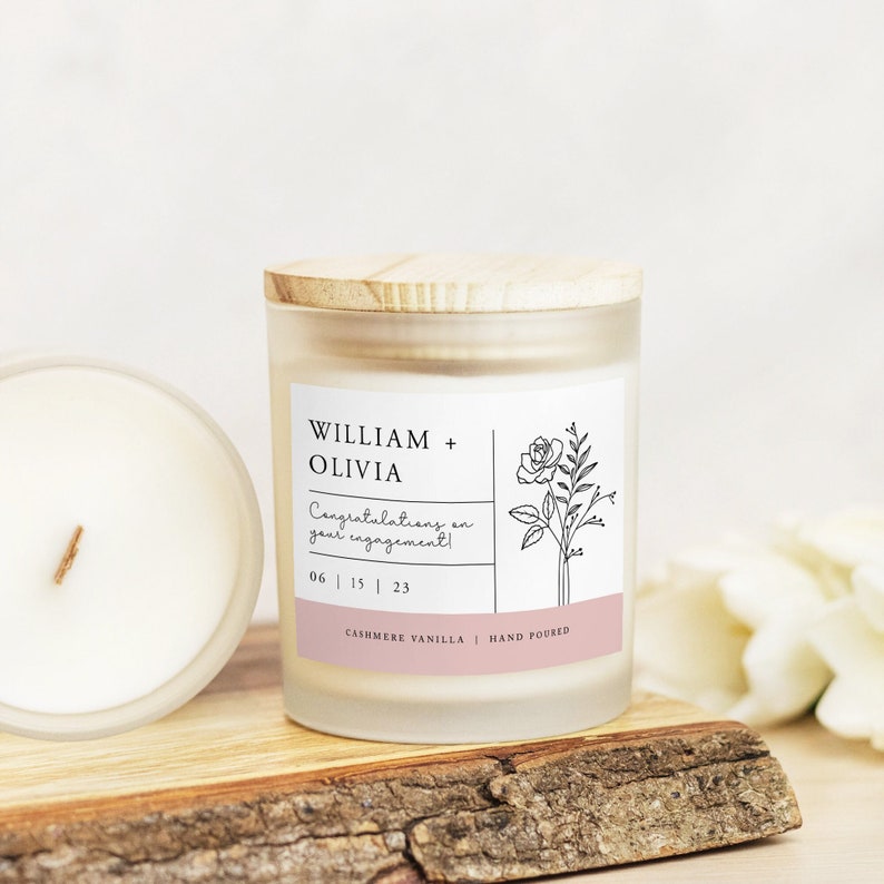 Engagement Candle, Engagement presents, Engagement Gift, Newly engaged, mr and mrs gifts, Bridal Shower Gift, Wedding Gift, Bridal Gift zdjęcie 1