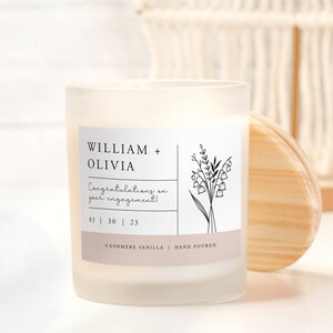 Engagement Candle, Engagement presents, Engagement Gift, Newly engaged, mr and mrs gifts, Bridal Shower Gift, Wedding Gift, Bridal Gift zdjęcie 4