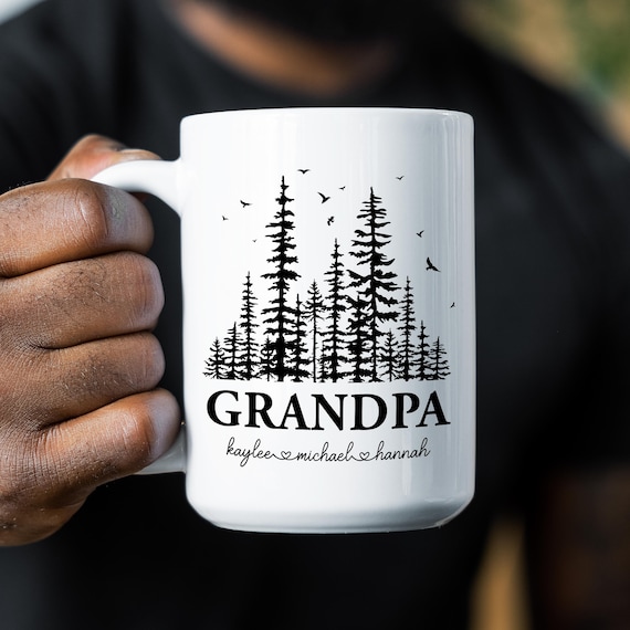 Custom Grandpa Mug with grandkids names, Fathers Day Gift, Papa Birthday gift, Personalized gift for Gramps, Pawpaw mug, Custom Papa mug