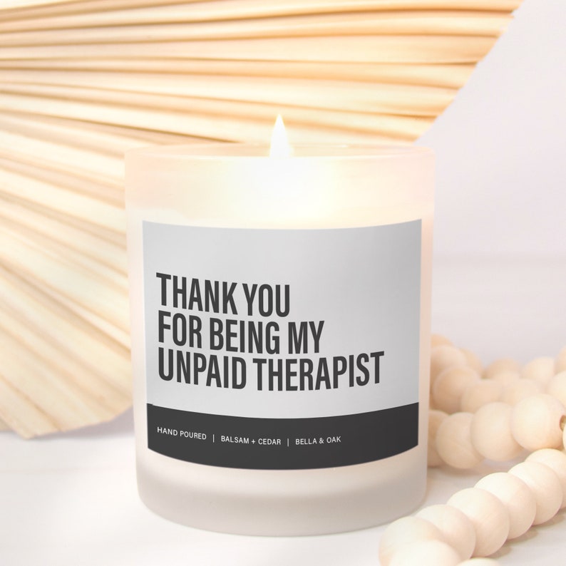 Thank you for being my unpaid therapist, best friend gift, gift for coworker, Sarcastic Gift, Funny Gift, Gift for her, Work bestie gift image 3