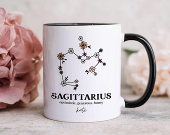 Sagittarius Birthday Mug, Sagittarius Zodiac Gift, Custom Sagittarius Mug, Custom Name Mug, Horoscope Mug,Astrology Mug,Sagittarius Gift her