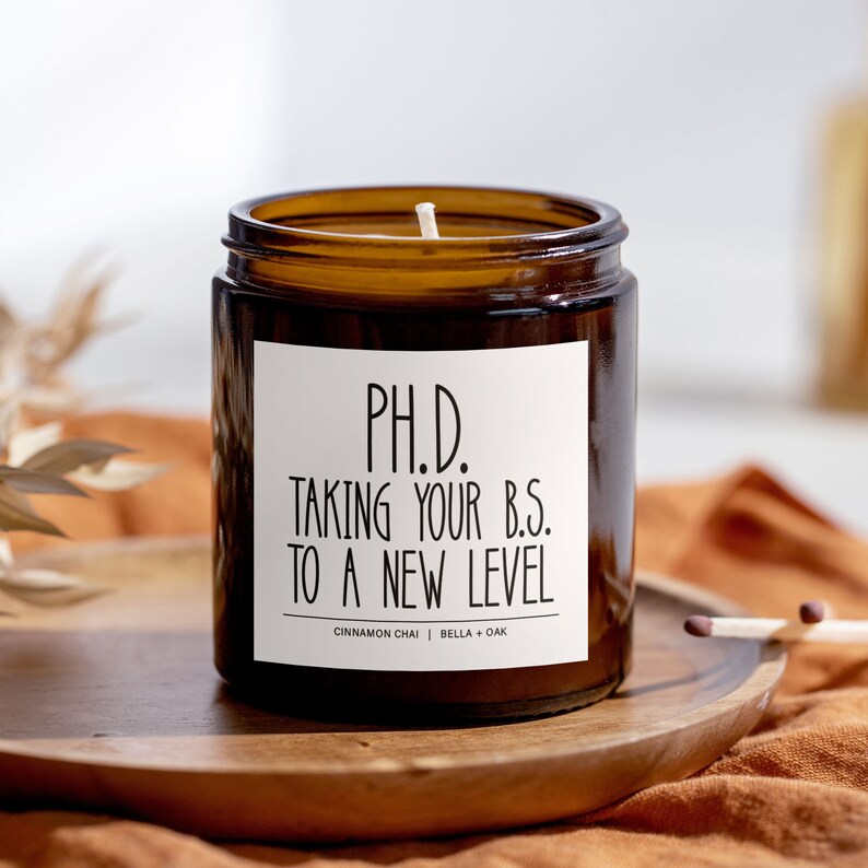 PHD Graduation Gift Candle - Thumbnail 3