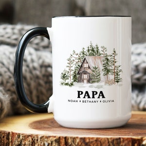 Personalized Papa Mug grandkid names, Fathers Day Gift, Grandpa Birthday, New Grandpa, Custom Gift for Dad, Name Cup, Fathers Day mug