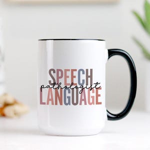 Regalo de terapia del habla, regalo para terapeuta del habla, regalo para logopeda, regalo para patólogo del habla y el lenguaje, regalo para SLP, taza de terapia del habla, taza para terapeuta del habla imagen 3