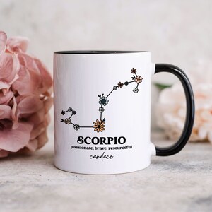 Scorpio Birthday Mug, Scorpio Zodiac Gift, Custom Scorpio Mug, Custom Name Mug, Horoscope Mug,Astrology Mug,Scorpio Gift,Scorpio Mug for her