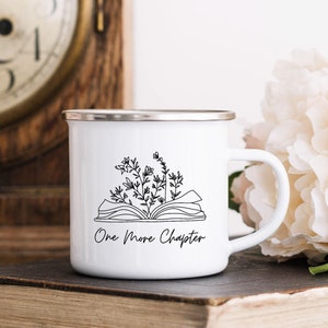 Just One More Chapter Mug, Gift for Book Lover, Floral Book Mug, Reading Mug, Flower Book Mug, Book Lover Mug, Librarian Mug,Teacher Gift image 7