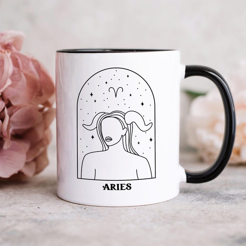 Aries Horoscope Mug: March-April Birthday Zodiac Gift, Astrology Coffee Cup image 6