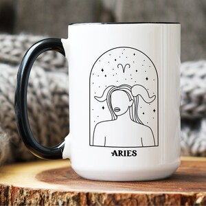Aries Horoscope Mug: March-April Birthday Zodiac Gift, Astrology Coffee Cup image 3