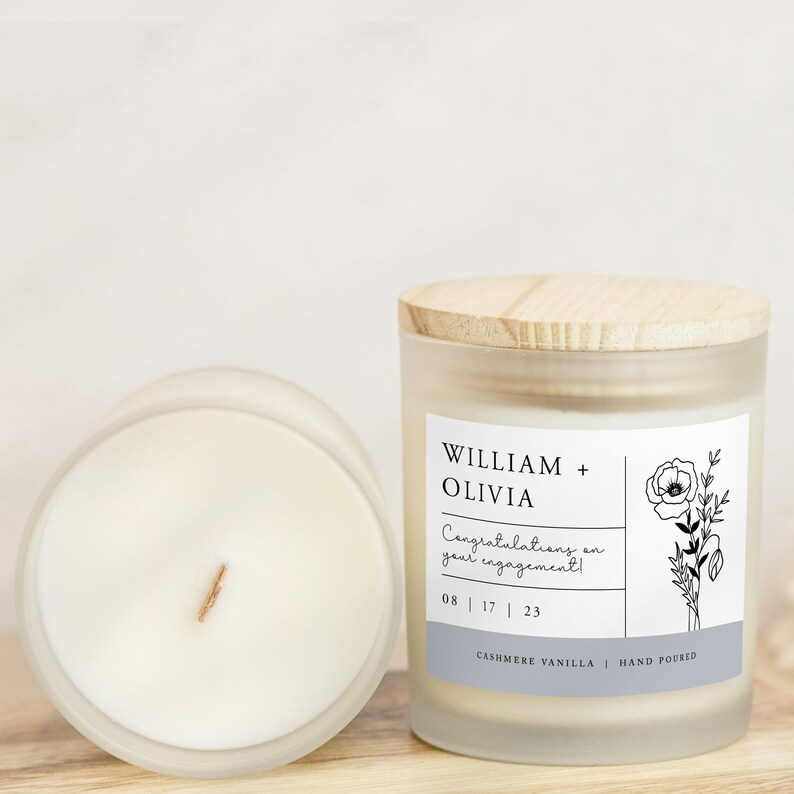 Engagement Candle, Engagement presents, Engagement Gift, Newly engaged, mr and mrs gifts, Bridal Shower Gift, Wedding Gift, Bridal Gift zdjęcie 5