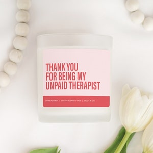 Thank you for being my unpaid therapist, best friend gift, gift for coworker, Sarcastic Gift, Funny Gift, Gift for her, Work bestie gift image 4
